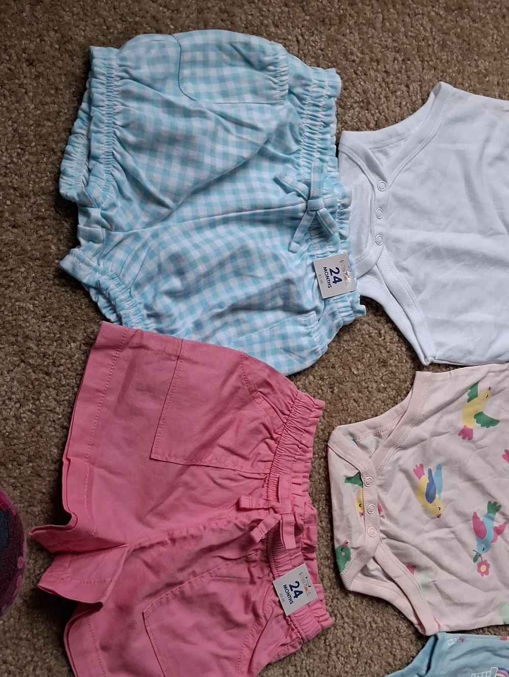 Bundle Garanimals 24M Baby Girls Matching Sets - White, Pink, Light Blue, Cream